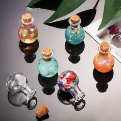 Mini glass bottles - with cork lid - for perfumes - wedding decorations - 10 piecesPerfume