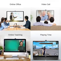 Full HD webcamera - met microfoon - verstelbaar - USBComputer & Laptops
