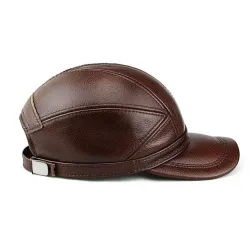 Modieuze vintage baseballcap - echt leer - unisexPetten & Hoeden