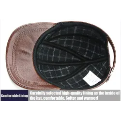 Modieuze vintage baseballcap - echt leer - unisexPetten & Hoeden