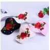 Modieuze baseballcap - met geborduurde rozen / kristallen / studsPetten & Hoeden