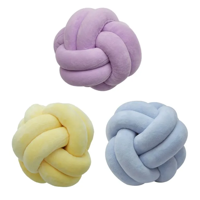 Knoopbolvormig kussen - Scandinavische stijl - 18cmKussens