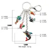Emaille oceaandieren - dolfijn / krab / zeepaardje - sleutelhangerSleutelhangers