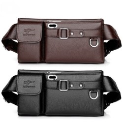 Multifunktionale Umhänge-/Gürteltasche - eine kleine Brieftasche - mit Reißverschlüssen/Taschen