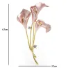 Elegante broche - 3-bloemige lelie - met kristallenArmbanden