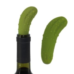 Weinflaschenverschluss aus Silikon - Gurkenform - wiederverwendbar