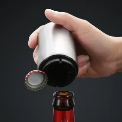 Automatische bierflesopener - magnetisch - naar beneden duwen - roestvrij staalBar producten