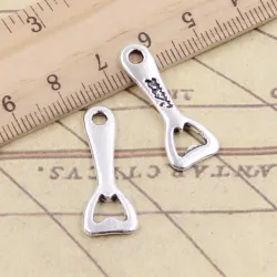 Bierflesopener - zilveren antieke hangers - voor het maken van sieraden - 20 stuksArmbanden