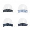 Transparent plastic face / mouth shield - with colorful fabric - anti-fog - visible mouthMouth masks