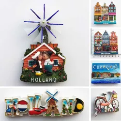 Nederland - koelkastmagneten - nederlandse molen - Amsterdam - fietsenKoelkastmagneten