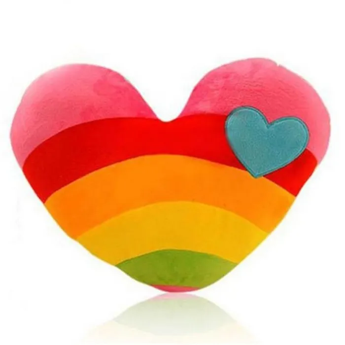 Regenboog - hart - wolken - kussenKussens