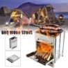Opvouwbare BBQ-kachel - houtgestookt - roestvrij staalBarbecue - BBQ
