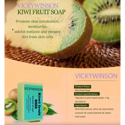 Natuurlijke handgemaakte zeep - whitening - hydraterend - acnebehandeling - kiwi - 50gHuid