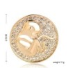 Runde Hebammenbrosche - mit Kristallen - Münzform - ungeborenes Baby