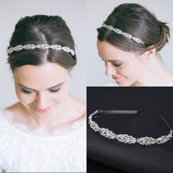 Luxuriöse Kristall Tiara - Stirnband - Blumenblattmuster