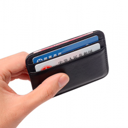 Superslank - mini portemonnee - portemonnee - kaarthouder - echt leerPortemonnee