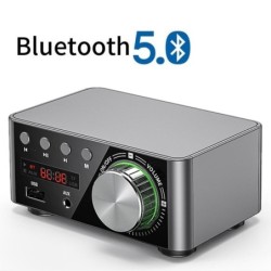 Digitaler Mini-Verstärker - Klasse D - HiFi - Bluetooth 5.0 - Tpa3116 - 50 W*2 - USB - AUX - IN