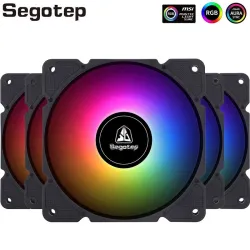 Segotep - koelventilator - regelbaar - RGB - 120mm - 5V - 3Pin - voor gamerKoeling