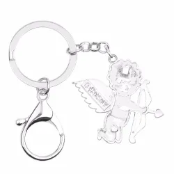 Emaille sleutelhanger - met cupido engelSleutelhangers