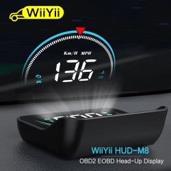 WIIYII M8 - HUD - Head-up-Display - Geschwindigkeitswarnsystem - Windschutzscheibenprojektor - OBD2 II - EUOBD