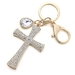 Luxurious keychain - full crystal cross