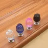 Luxurious furniture knobs - glass crystal rose shapeFurniture