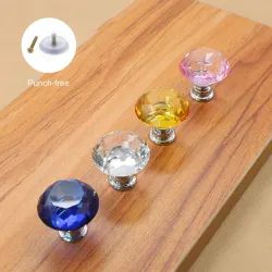Elegante meubelknoppen - glas ruitvormMeubels