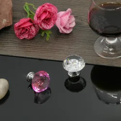 Elegante meubelknoppen - glas ruitvormMeubels