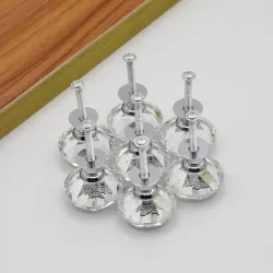 Elegante meubelknoppen - glas ruitvormMeubels