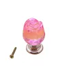 Luxurious furniture knobs - glass crystal rose shapeFurniture