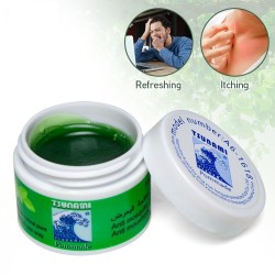 Green skin care cream - herbal ointment - headache - sunburn - muscle aches - pain relief - 10 gSkin