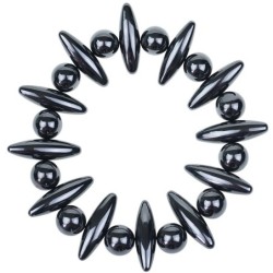Magnetic therapy - oval / balls shaped magnets - olive ferrite - 24 pieces