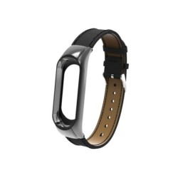 Leather wrist strap - for Xiaomi Mi Band watch - 3-4-5-6