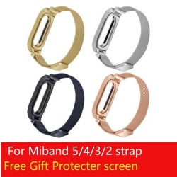 Metalen mesh band - armband - voor Xiaomi Mi Band 2 / 3 / 4 / 5-6Smart Wear