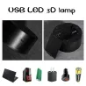 3D acrylaat lamp - touch panel - afstandsbediening - LOVE / hartjesVerlichting