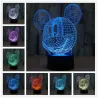 LED 3D lamp - night light - USB - touch switch / remote control - cartoon figuresLights & lighting