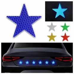 Stervormige sticker - reflecterend - zelfklevend - voor auto / motor / stofStickers