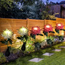 Chrysant bloemvormige lamp - tuinlamp - solar - LED - waterdichtSolar verlichting