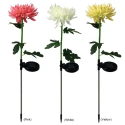 Chrysant bloemvormige lamp - tuinlamp - solar - LED - waterdichtSolar verlichting