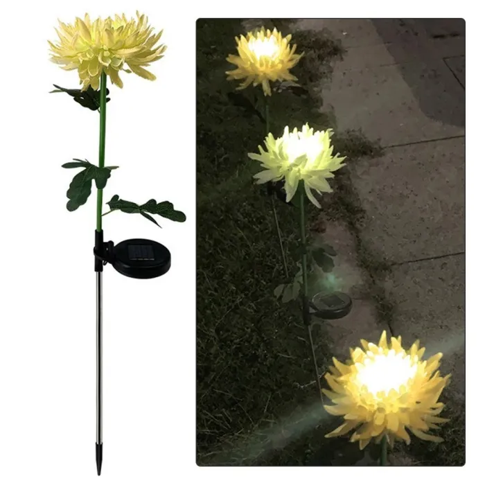 Chrysant bloemvormige lamp - tuinlamp - solar - LED - waterdichtSolar verlichting