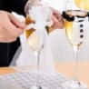 Hochzeitstischdekoration - Weinglasabdeckung - Braut- / Bräutigamkostüm