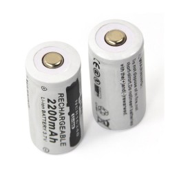 37V 2200mAh CR123A 16340 lithium battery - rechargeable - 4 pieces