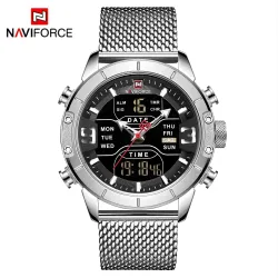 NAVIFORCE - luxe sporthorloge - quartz - digitaal - analoog dubbel display - waterdichtHorloges