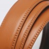 Genuine leather belt with automatic buckle - brown