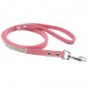 Leather leash - with rhinestones - for dogs / catsCollars & Leads