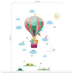 Decoratieve muurstickers - kleurrijke ballonnen / wolken / dierenMuurstickers