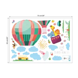 Decoratieve muurstickers - kleurrijke ballonnen / wolken / dierenMuurstickers