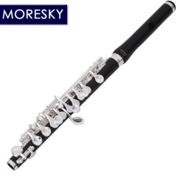MORESKY - mini piccolo - C-Key fluit - cupronickel - verzilverd - met kofferMuziek Instrumenten