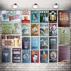 Vintage Poster - Metallwandschild - Cocktail - Getränk - Bier