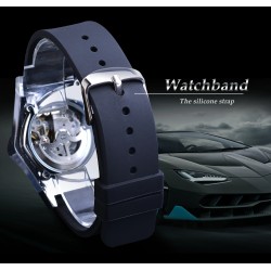 WINNER - fashionable sports watch - transparent cover - luminous pointers - triangle shape dialWatches